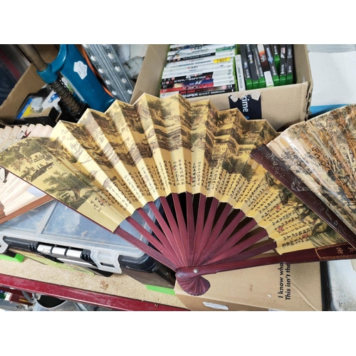 190 - 2 Oriental Fans One A/F Plus A Advertising Fan