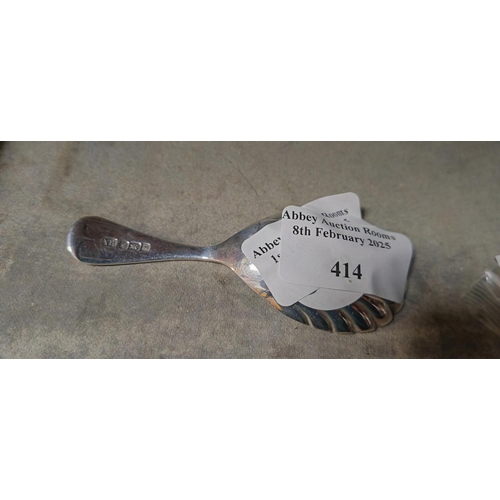 414 - Silver Caddy Spoon Sheffield 1899