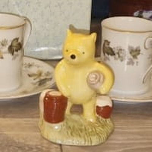 444 - Royal Doulton Winnie The Pooh Figure Plus A Sylvac Dog And A Teviotdale Mouse On Mushroom