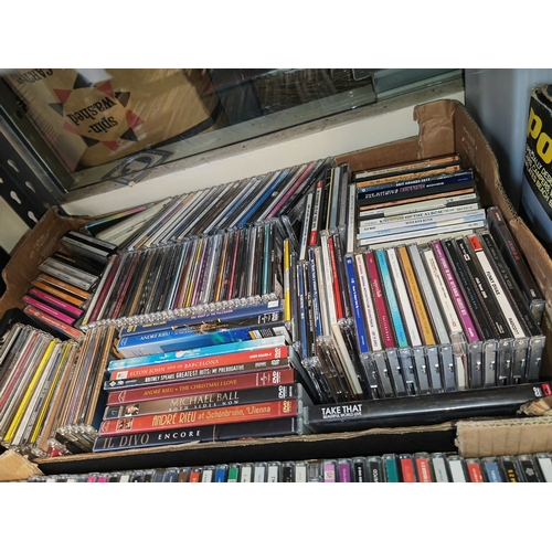 81 - 2 Boxes Of Mainly Cd Albums With Some Singles & A Few Dvd'S