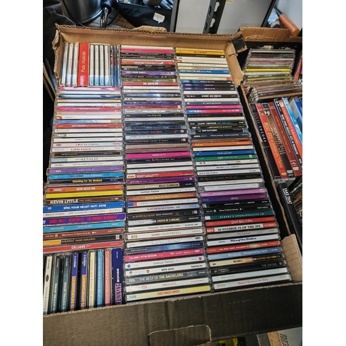 81 - 2 Boxes Of Mainly Cd Albums With Some Singles & A Few Dvd'S