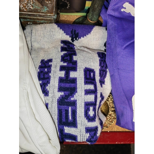 219 - Bag Of Hotspur Scarves, Hats And Tops