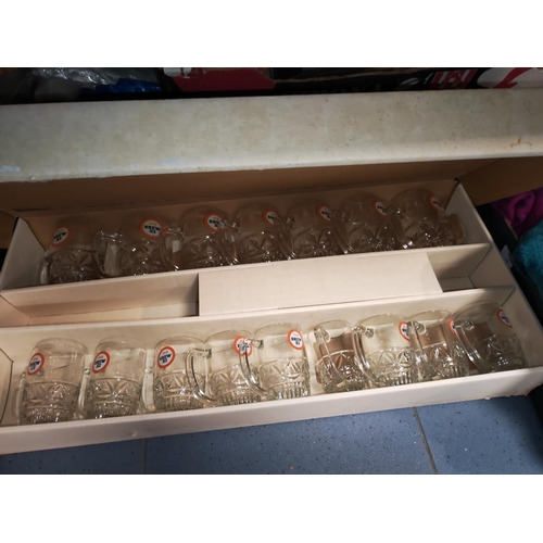 276 - Large Box Of M&B Brewery Beer Glasses