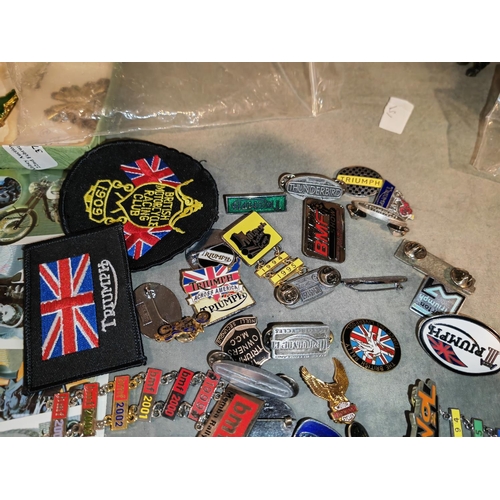 371 - Bag Of Motorcycle Badges And Cloth Badges Etc