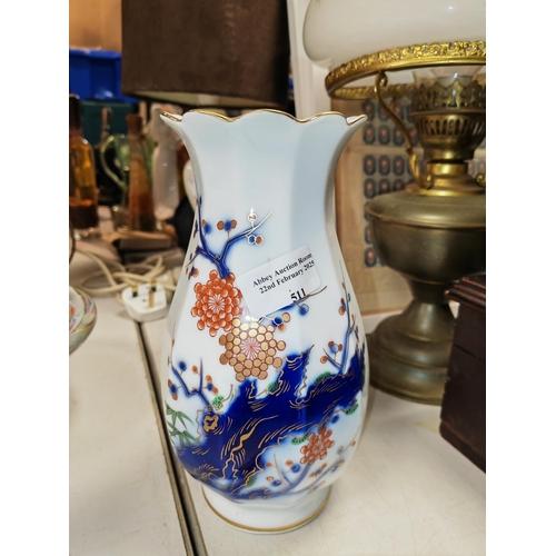 511 - Old Chinese Patterned Vase With Registration Diamond To Base