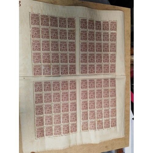 514 - 2 Framed Russian 1919 Stamp Blocks