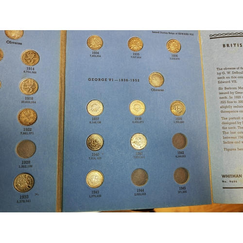 779 - 36 Silver Threepences In Folder