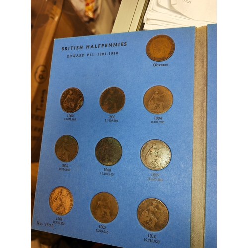 327 - Half Penny Collection In Folder