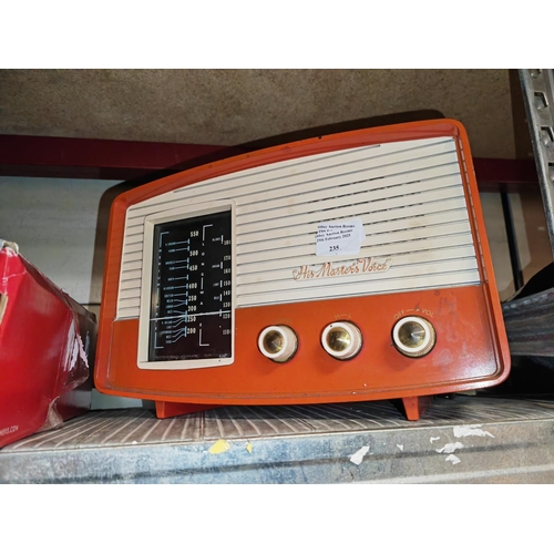 235 - Hmv Vintage Radio Working