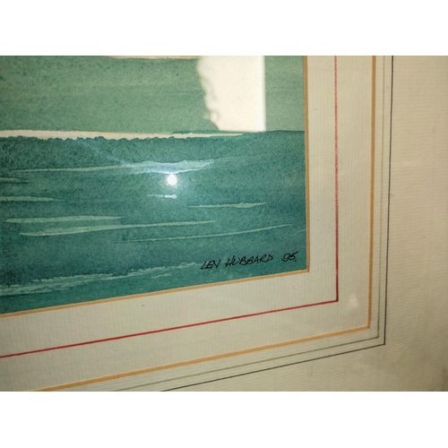 115 - Framed Watercolour Of A Boating Scene By Len Hubbard