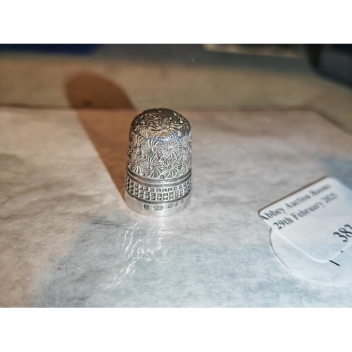 383 - Silver Charles Horner Thimble Chester 1894