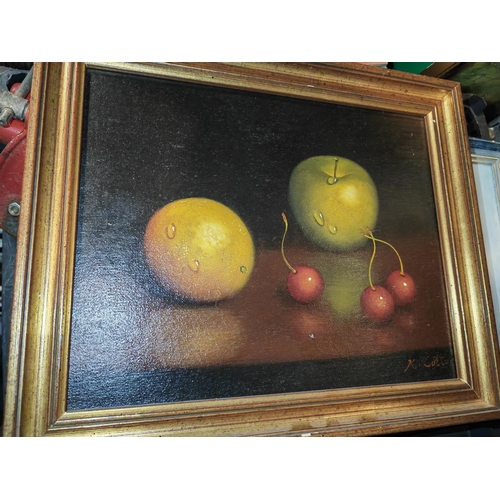 660 - Selection Of Framed Watercolours Including Still Life