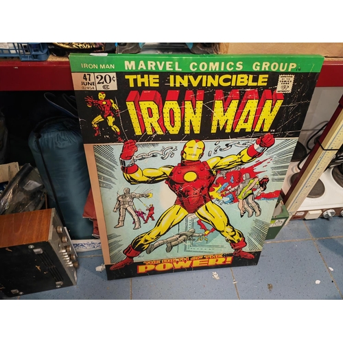 117 - The Birth Of The Power Iron Man By Pyramid Print On Canvas 30