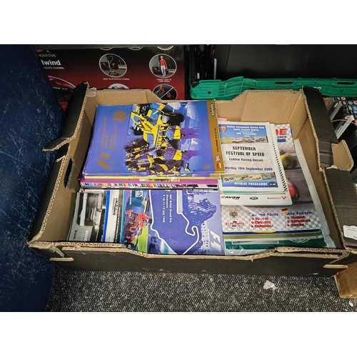 163 - Large Box Of Approx 160 Motor Racing Programmes Some Signed Inc F1, Btcc, Superbikes, Karts, Brand H... 