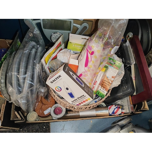 214 - Box Of Assorted Items Including First Aid And Scales Etc