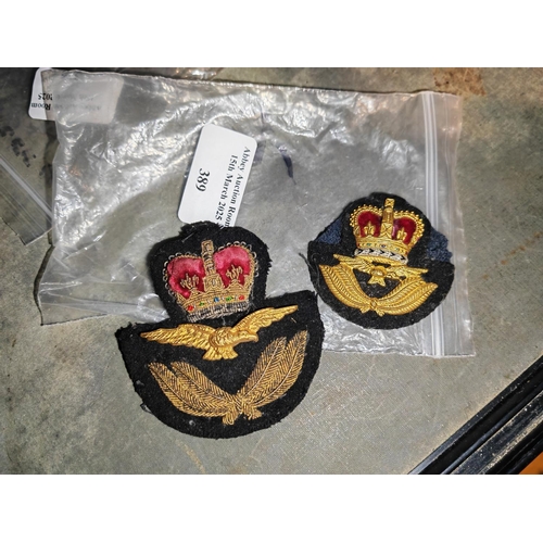 389 - 2 Military Cloth Badges