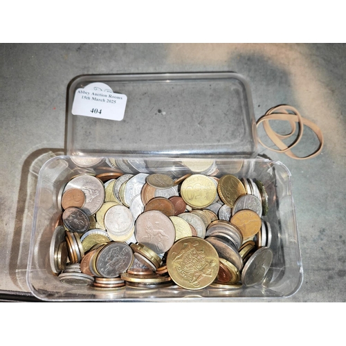 404 - Box Of English And Foreign Coins