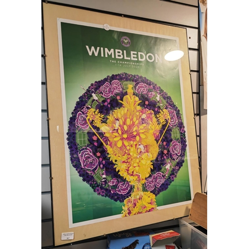 567 - Large Framed Original 2024 Wimbledon Poster