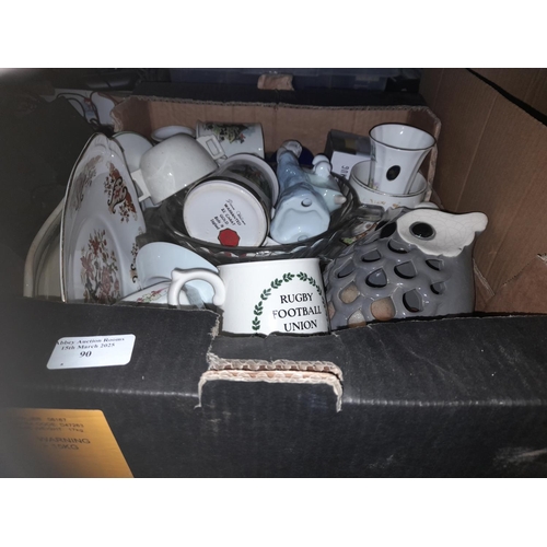 90 - Box Of Mixed China