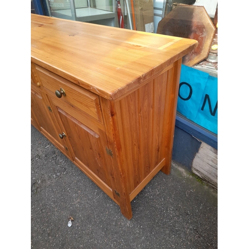 64 - Pine 3 Drawer, 3 Door Sideboard