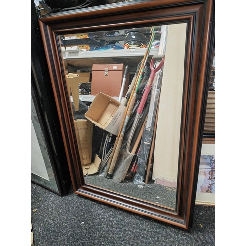 107 - Large Wooden Framed Mirror