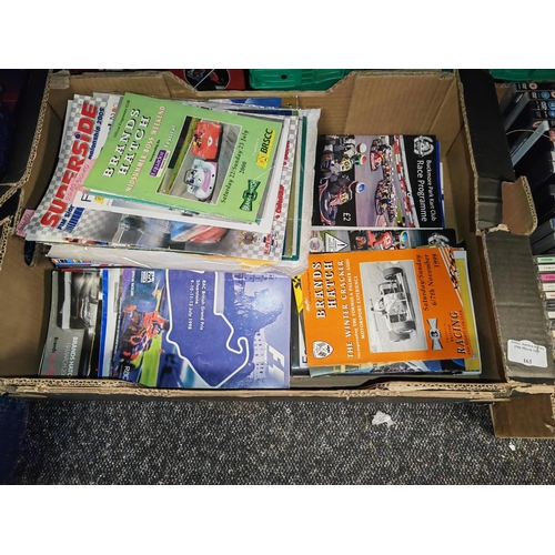 163 - Large Box Of Approx 160 Motor Racing Programmes Some Signed Inc F1, Btcc, Superbikes, Karts, Brand H... 