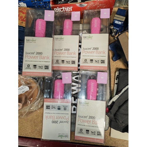 129 - 5 Unused Bitmore Power Banks