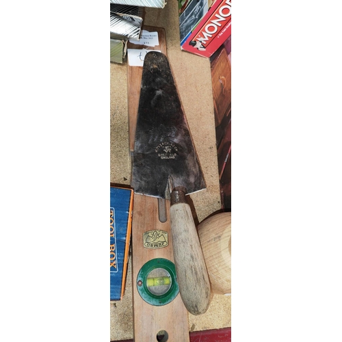 172 - Vintage Tyzack Gauging Trowel And Vintage Jumbo Denmark Spirit Level