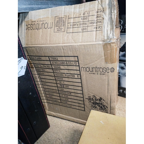 269 - Box With Green Plastic Planter Unused