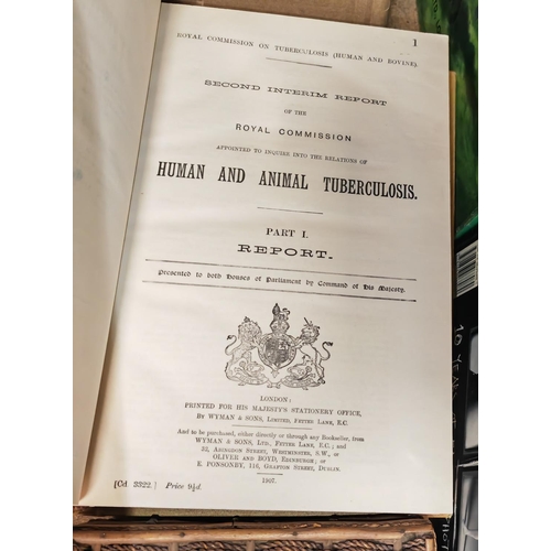 278 - Commissioners & Inspectors Reports Tuberculosis Human & Animal 1907 Vol 30 & 32, 2 Books Houses Of P... 