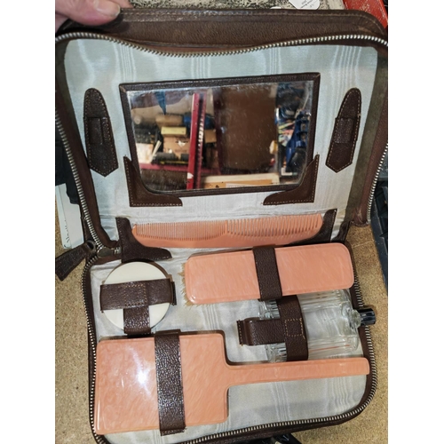 166 - Ladies Travel Set In Case