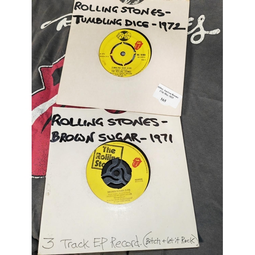 165 - Rolling Stones Official Vest + 2 Vinyl Single Records