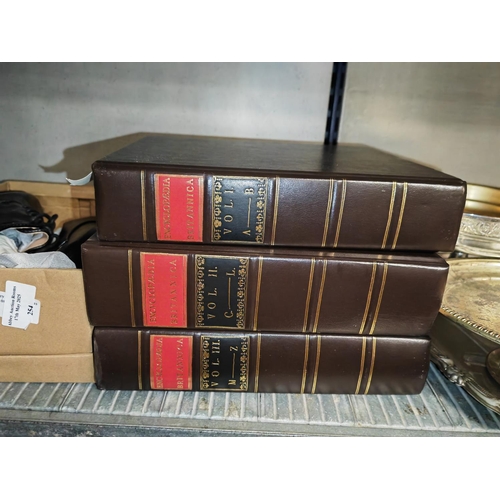 255 - Encyclopaedia Britannica Arts & Sciences Facsimile Of 1771 Edition, 3 Vol Book Set