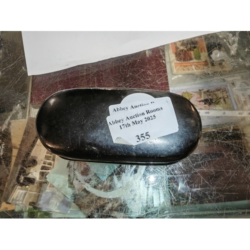 355 - Antique Large Snuff Box Decorated With Mother Of Pearl On Top