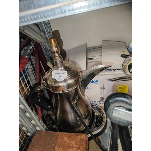 147 - Arab Dalla Arabic/Turkish Coffee Maker And Coffee And Tea Set