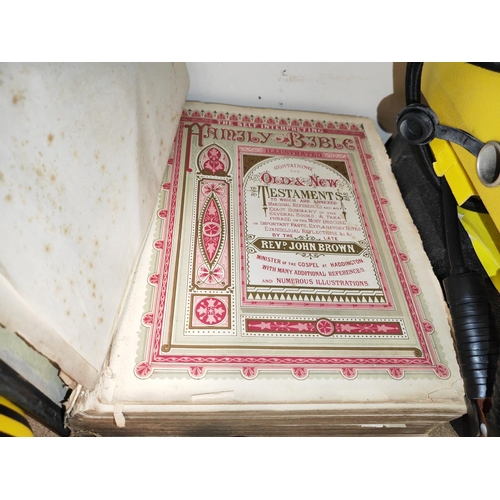169 - Large Victorian Family Bible With Illustrations A/F