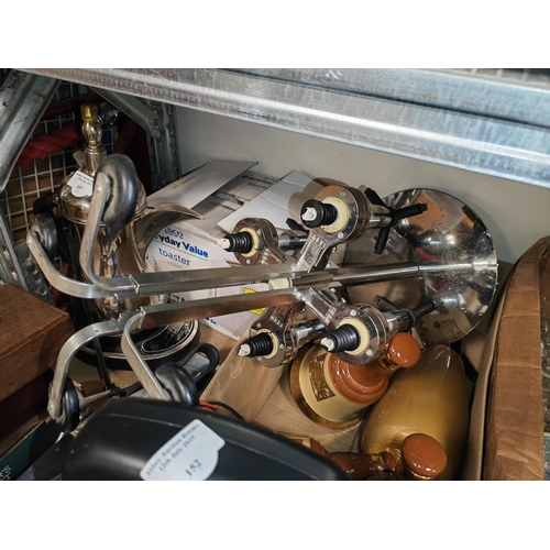 151 - Optics Carousel Soda Syphon And 3 Bells Whiskey Decanters