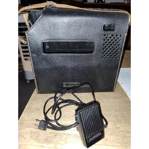 125 - Retro Citroen Microphone In Leather Cassette Case