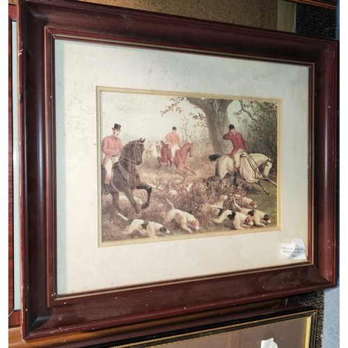 104 - Framed Hunting Scene Print