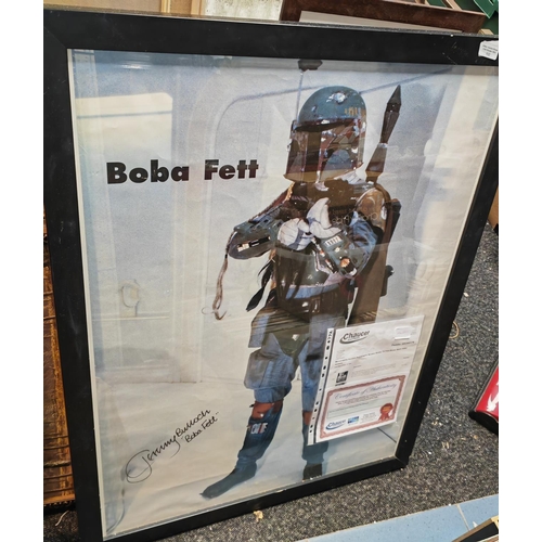 112 - Signed Star Wars Bobafet Poster + Certs