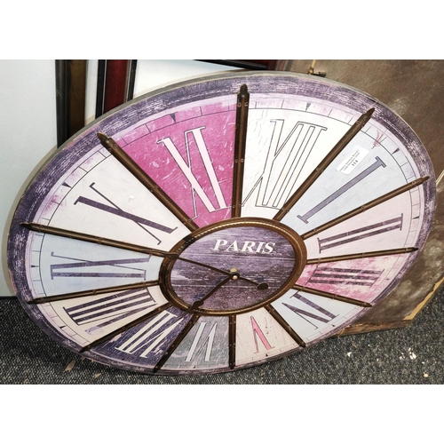 114 - Large Wooden Paris Wall Clock Wall Clock