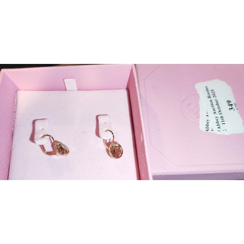 349 - Swarovski Drop Bella Earrings With Paperwork In Box