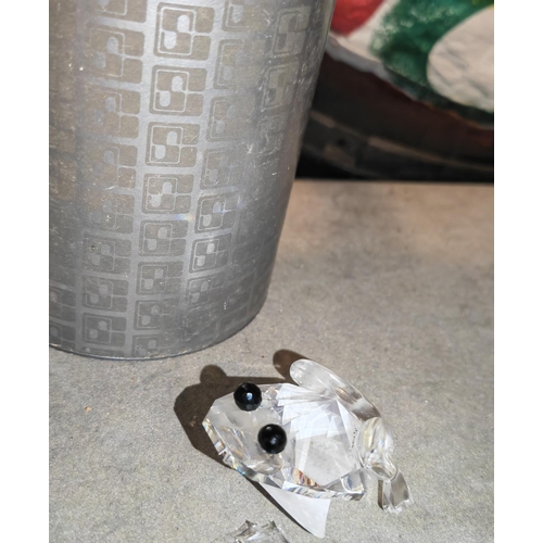 350 - Swarovski Frog Figurine In Box