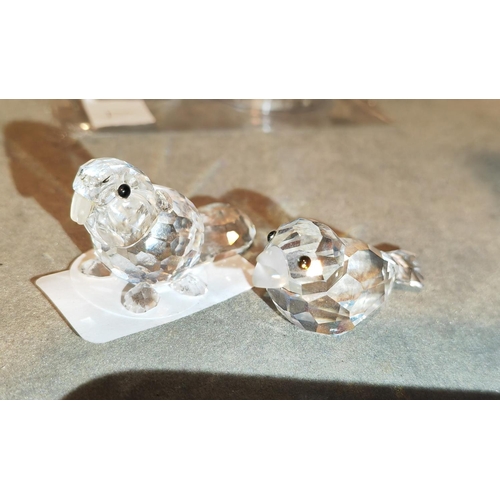 352 - Swarovski Beaver And Bird Figurines