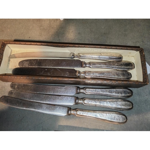 358 - 6 Silver Handled Knives