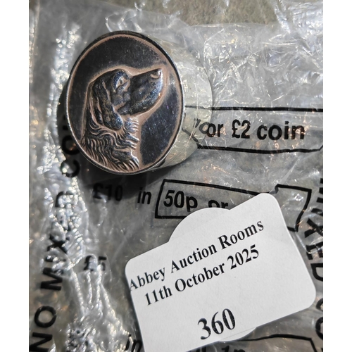 360 - Silver 925 Dog Patterned Pill Box