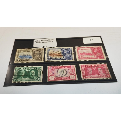 433 - Card Of George V Silver Jubilee Stamps