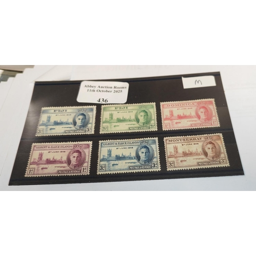 436 - Card Of Georgev1 Victory Stamps