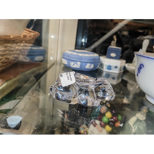 445 - West German Lead Crysal Rabbit Paperweight