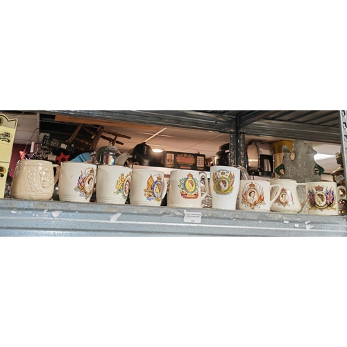 466 - 9 X Coronation Mugs/Jug One Hair Crack